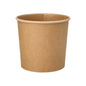 A simple, brown PAPSTAR paper soup cup (760 ml, Ø 11.5 cm, 11 cm high), shown with a rolled rim against a white background. 25 pieces per pack from PAPSTAR GmbH.