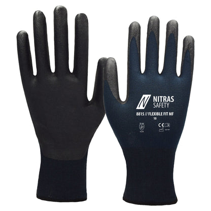 NITRAS FLEXIBLE FIT MF, Montagehandschuhe, dunkelblau / schwarz