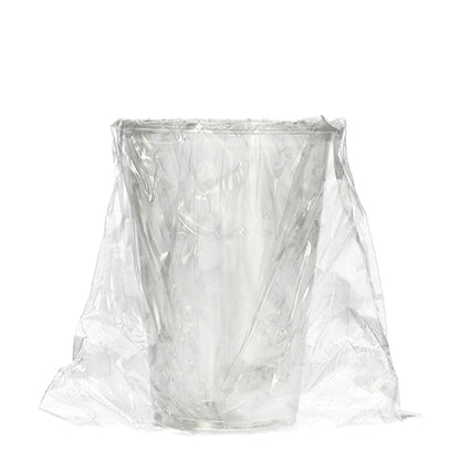The PAPSTAR cold drink cup PLA "pure" (0.2L) from PAPSTAR GmbH is crystal clear, biodegradable, and individually wrapped in transparent foil - depicted against a white background. The package contains 50 pieces.