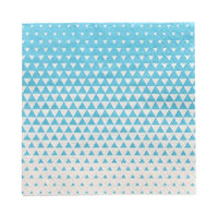 A 20-pack of 3-ply napkins (25 cm x 25 cm, 1/4-fold) from the PAPSTAR GmbH with a small blue-and-white triangular gradient—thicker at the top, thinner at the bottom.