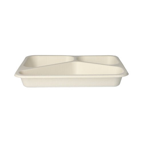 PAPSTAR Siegelschalen 3-geteilt, XPS, 1150 Ml – 24,5 X 26,5 Cm, 200 Stück, Für Außer-Haus-Verkauf
