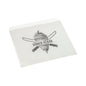 The PAPSTAR Doner Kebab Bags, 16x16 cm (white, shrink wrap, 1,000 pieces) from the PAPSTAR GmbH offers a doner skewer with crossed knives and "DÖNER KEBAB"—the ideal packaging solution for snack bars.