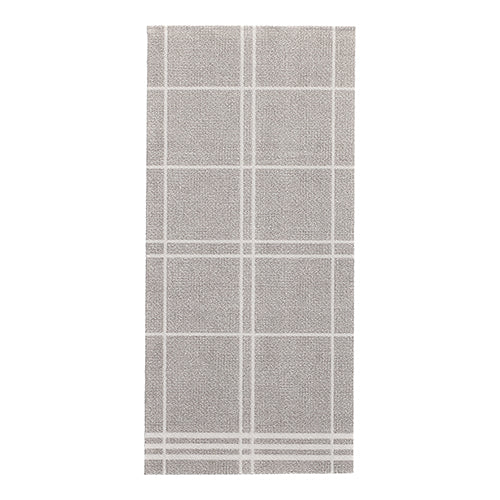 The 100 PAPSTAR napkins "ROYAL Collection" from PAPSTAR GmbH impress with their gray pebble design with a white grid of large and small squares, reflecting the simple geometric elegance of the collection. Size: 48 x 33 cm, 1/6-fold.