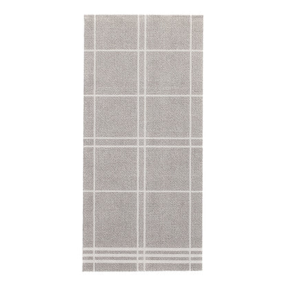 The 100 PAPSTAR napkins "ROYAL Collection" from PAPSTAR GmbH impress with their gray pebble design with a white grid of large and small squares, reflecting the simple geometric elegance of the collection. Size: 48 x 33 cm, 1/6-fold.