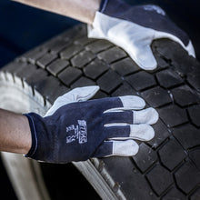 NITRAS TROPIC, Mechanikerhandschuhe, grau / dunkelblau