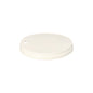Pictured is a round, flat, white PAPSTAR lid for paper drinking cups (Ø 9 cm) by PAPSTAR GmbH on a solid white background with a small hole at the edge. The package contains 50 pieces.