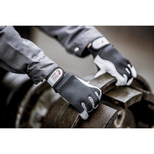 NITRAS DEXTER 1, Mechanikerhandschuhe, grau / schwarz