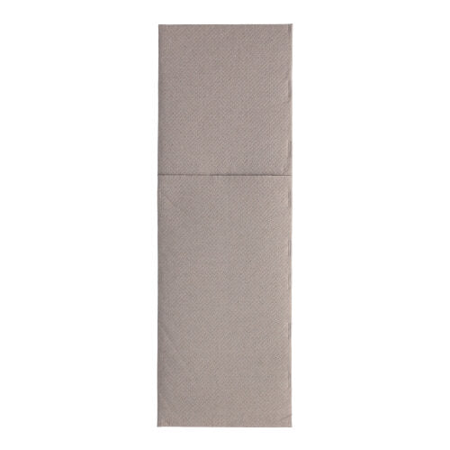 Depicted is a package of PAPSTAR 50 napkins "ROYAL Collection" (48 cm x 30 cm, with cutlery fold) by PAPSTAR GmbH lying flat on a white background, neatly divided into two sections by a visible middle fold.