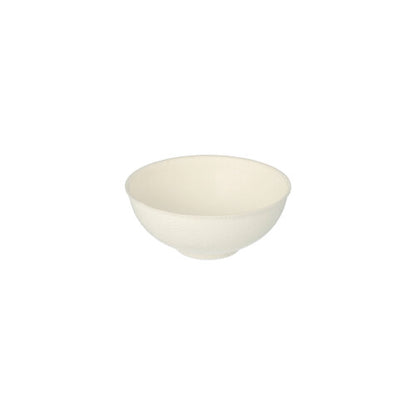 A simple white round bowl with a smooth texture from PAPSTAR GmbH – PAPSTAR 50 finger food bowls made from sugarcane "pure" white, an eco-friendly and sustainable alternative.