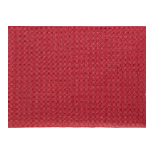 Ein rechteckiges, rotes PAPSTAR 100 Vlies „soft selection plus“ Tischset (30x40 cm), stoffähnlich mit dezenter Struktur, von der PAPSTAR GmbH, abgebildet auf weißem Untergrund.