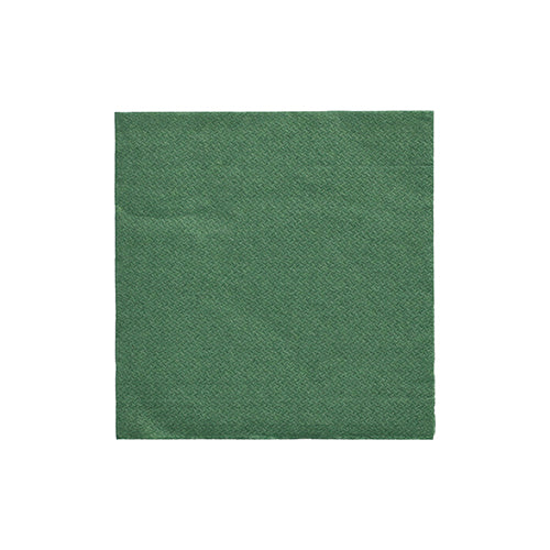 Depicted is a PAPSTAR napkin 1/4-fold, 24x24 cm dark green napkin from the "DAILY Collection" (20 pieces) of PAPSTAR GmbH against a white background.
