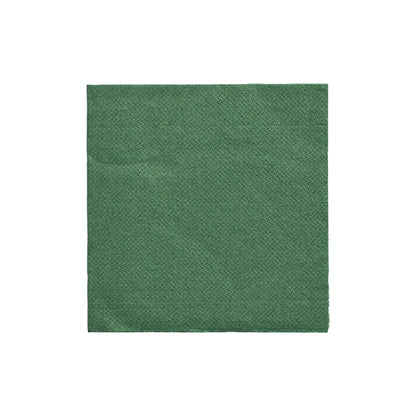 Depicted is a PAPSTAR napkin 1/4-fold, 24x24 cm dark green napkin from the "DAILY Collection" (20 pieces) of PAPSTAR GmbH against a white background.