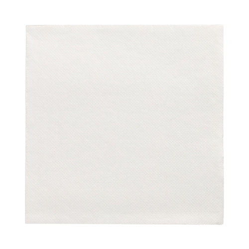 A flat, white PAPSTAR 50 napkins "DAILY Collection" 1/4-fold (32x32 cm) napkin from PAPSTAR GmbH is depicted on a white background with a subtle embossing - perfect for table decoration and high-quality napkins.