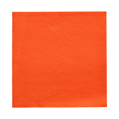 The 50 napkins "DAILY Collection" 1/4-fold (32x32 cm) from PAPSTAR GmbH are solid orange, subtly textured napkins - ideal high-quality napkins for any occasion.
