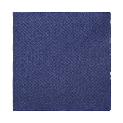 A single, neatly folded 50 Napkins “DAILY Collection” 1/4 fold napkin (32 x 32 cm) by PAPSTAR GmbH in dark blue is centered on a plain white background.