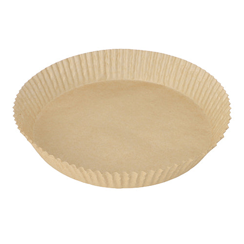 The PAPSTAR 100 baking papers for air fryers (height 4.5 cm) from PAPSTAR GmbH is a round, brown, fluted baking cup made from heat-resistant paper - ideal as baking paper for even browning in air fryers.