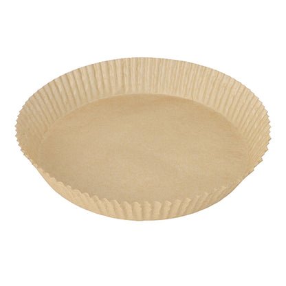 The PAPSTAR 100 baking papers for air fryers (height 4.5 cm) from PAPSTAR GmbH is a round, brown, fluted baking cup made from heat-resistant paper - ideal as baking paper for even browning in air fryers.