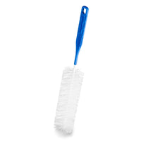 The ARNOMED Urine Bottle Cleaning Brush from ARNOWA GmbH is a long-handled cleaning accessory with a blue handle and white bristles, ideal for hygienically cleaning urine bottles or narrow containers.