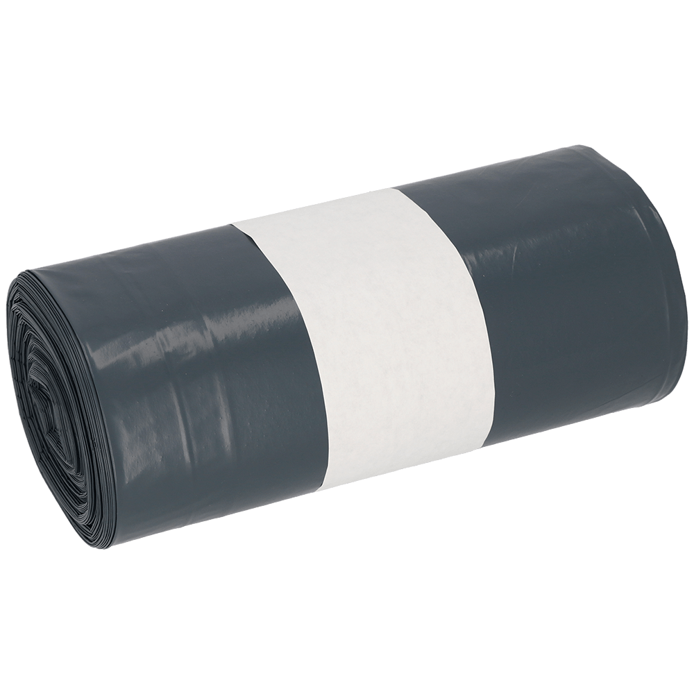 A rolled-up EMIL DEISS KG (GmbH + Co.) DEISS 94118 film roll in gray (500+400x1200x0.05 mm, 20 pieces), with a plain white paper band in the middle, stands on a white background.