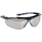 The Thor Reflector Safety Goggles, Clear (821017) from Abena Re-Seller GmbH offer optimal eye protection and clear vision with black and gray plastic frames, wraparound lenses, and ventilated temples. Package: 12 pieces.