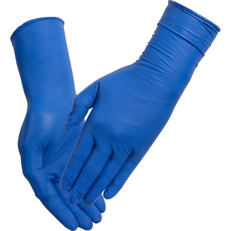 blaue nitril handschuhe Thor Ultra Grip Long, Nitril-Handschuhe, 30 cm, Blau