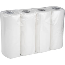 Ein Karton der Abena Re-Seller GmbH enthält 8 Packungen Küchenrolle mit je vier 2-lagigen weißen Rollen (26 cm x 14 m), saugfähig und in Klarsichtfolie verpackt.