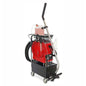 The Arcora Aniko 30 Foamtec spray extraction machine from Arcora International GmbH with a red tank, black base, wheels, hose, and long metal handle offers efficient cleaning performance thanks to innovative foam technology.