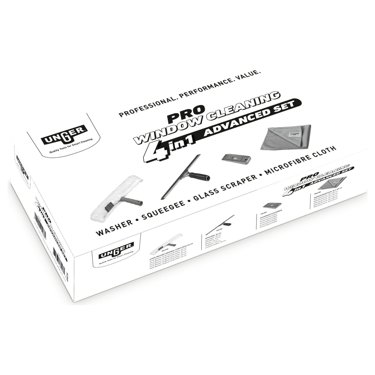 Unger PRO Window Cleaning 4in1 Advanced Kit