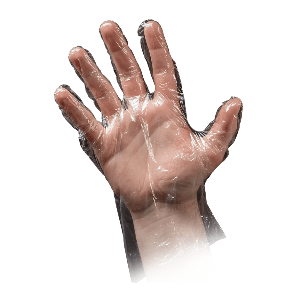 handschuhe transparent AMPri MED-COMFORT PE-Handschuhe gehämmert, transparent