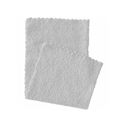 Ein Stapel aus zwei rechteckigen grauen Tüchern ähnelt dem Arcora Microfasertuch ECO-LINE 2in1 der Arcora International GmbH und besticht durch seine weiche und saugfähige Textur. Die Tücher sind an den Rändern leicht ausgefranst und überlappen sich – ideal für die Oberflächendesinfektion. Erhältlich in verschiedenen Farben, Packung à 20 Stück.