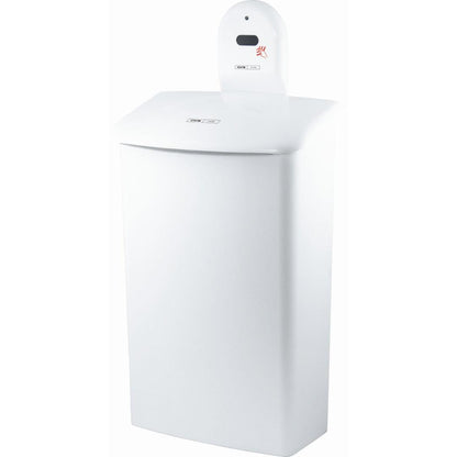 The CWS ParadiseLine wall mount for hygiene box 575000 is a white, rectangular mount from CWS, designed for hands-free use with compatible hygiene boxes.