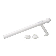 Die Diversey Pumpe für 5L und 20L Kanister, ideal zum Umfüllen, verfügt über einen langen Zylinder, ein abgewinkeltes Seitenteil und zwei passende Rundfittings - alle auf weißem Hintergrund gezeigt. Packung: 1 Stück.