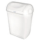 A white plastic 42L waste bin with swing lid (630 x 420 x 280 mm) from Diversey Deutschland GmbH & Co. OHG, with handles on both sides and brand printing on the lid, depicted against a plain white background.