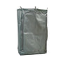 The DI Protect 120L protective cover from Diversey Deutschland GmbH & Co. OHG is a large, rectangular, gray fabric bag with a zippered pocket on the front, two side handles, and three loops on the top, designed to protect outdoor furniture.