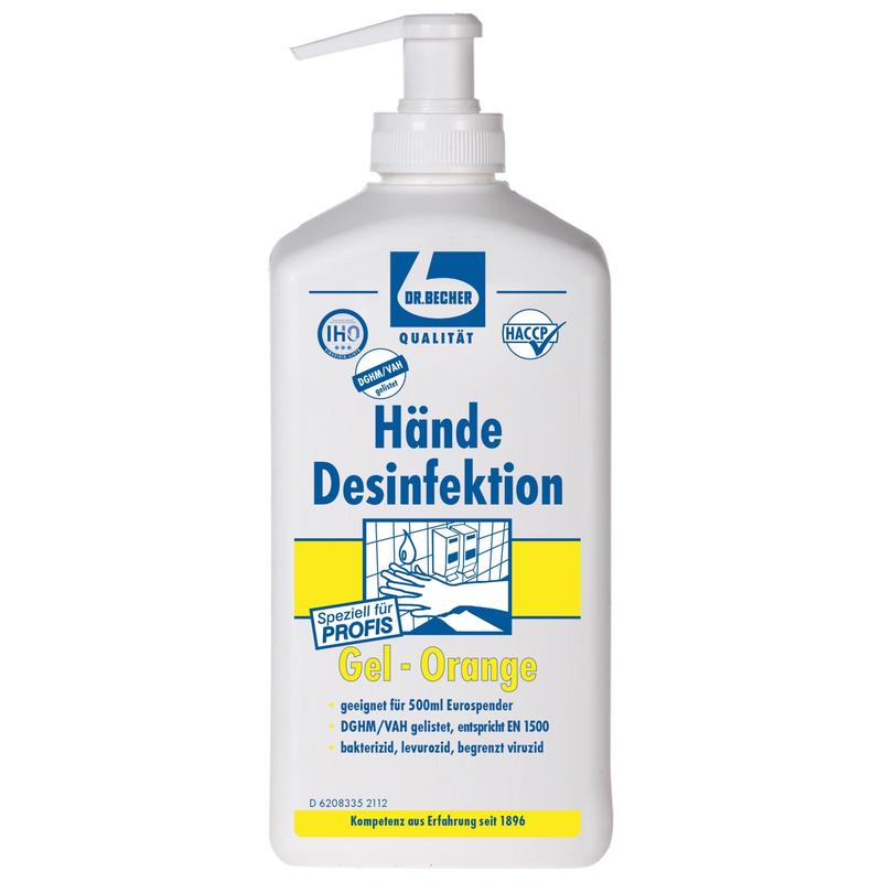 Dr. Becher Hands disinfection gel orange - 500 ml | Pack (500 ml)