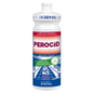 A white bottle of Dr. Schnell Perocid kitchen cleaner, effective lime remover for surfaces by DR.SCHNELL GmbH & Co. KGaA, with blue and red label - ideal for large kitchens and perfect as a stainless steel cleaner.