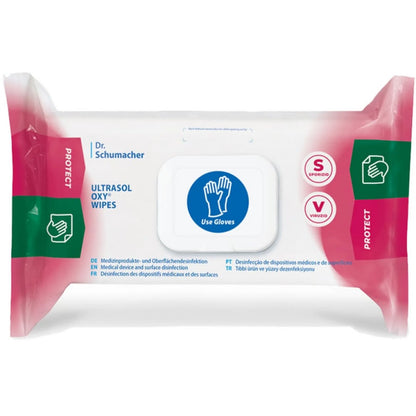 Dr. Schumacher Ultrasol Oxy Wipes Disinfection Wipes | Pack (108 wipes) 