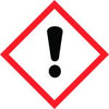 Ein rotes, rautenförmiges Warnschild mit einem fetten schwarzen Ausrufezeichen in der Mitte. Das Schild wird normalerweise verwendet, um auf Vorsicht, Warnung oder Gefahr hinzuweisen.