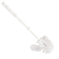 The Haug Bürsten KG WC-RIM CLEANING BRUSH, SMALL has stiff 0.35mm bristles, an angled head, and a long white PP handle (365xø75mm), depicted isolated on a white background.