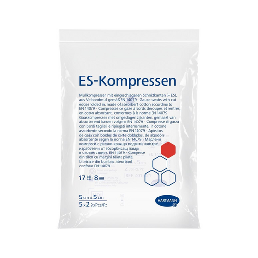Hartmann ES-Kompressen, 8-fach, steril - 5 x 2 Stück | Packung (10 Stück)