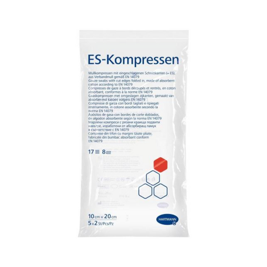 Hartmann ES-Kompressen, 8-fach, steril - 5 x 2 Stück | Packung (10 Stück)