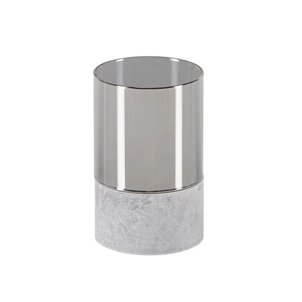 Papstar Securit® LED-Kerze Ø 8 cm · grau "Gracia"