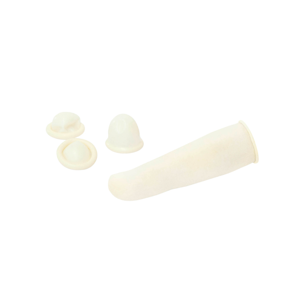 Ein Bild, das eine Sammlung weißer Schaumstoff-Ohrstöpsel der Meditrade GmbH zeigt. Das Set enthält drei Paare in verschiedenen Größen und ein einzelnes zylindrisches Schaumstoffetui, alles vor einem schlichten weißen Hintergrund.