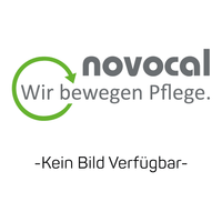 Logo reading "novocal We're changing nursing care." in gray and green, with a partially green arrow. Below it, "-No image available-" in black, as shown on the Novocal stainless steel mount for cannula disposal containers attached to the cabinet body (1 piece).