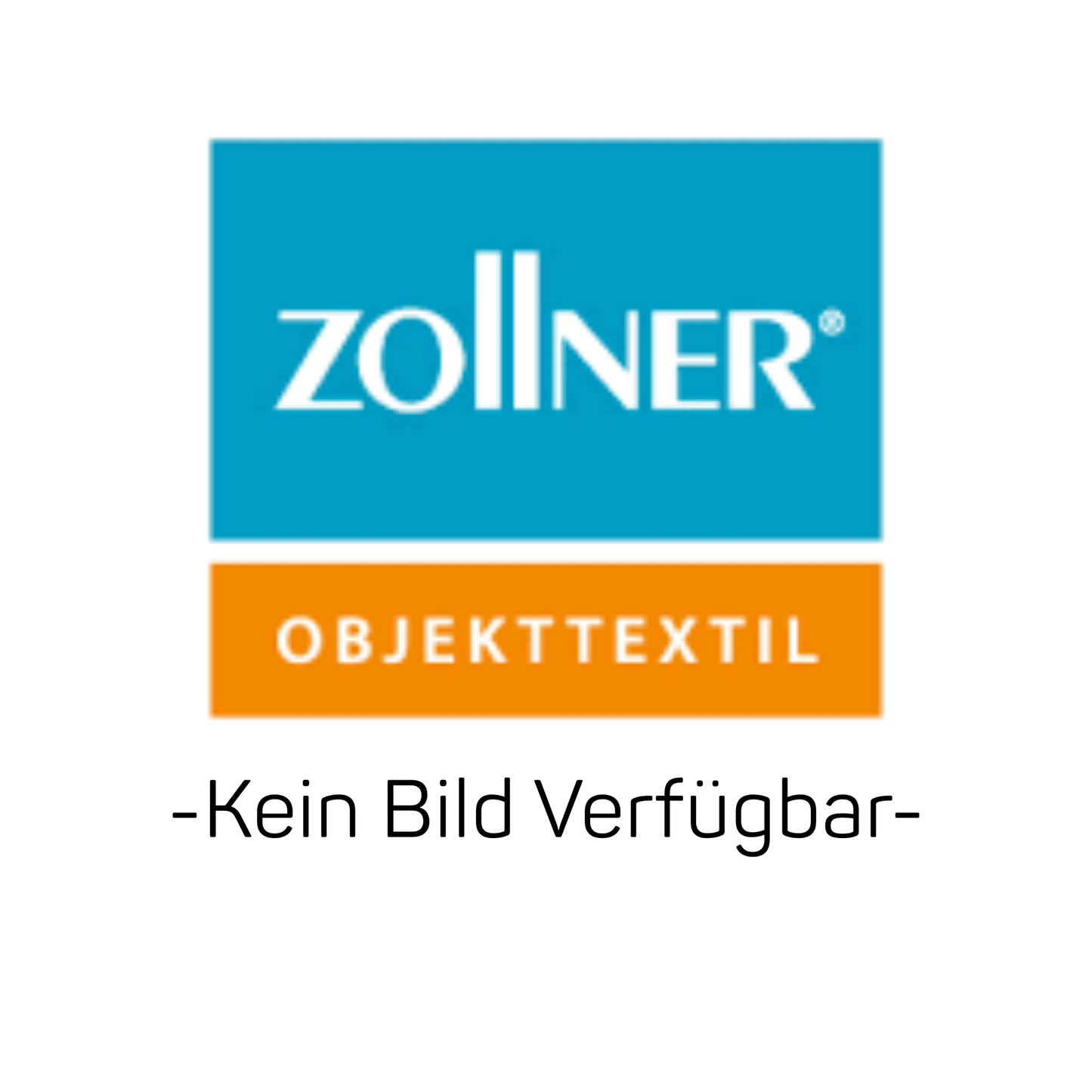 Ein blaues Rechteck mit weißem Zollner" steht über einem orangefarbenen Balken mit weißem Objekttextil"; darunter steht in schwarzer Schrift -Kein Bild Verfügbar-" und verweist auf hochwertige Berufskleidung wie die Zollner Berufshose Dani, 34, marine, der Zollner Objekttextil GmbH.
