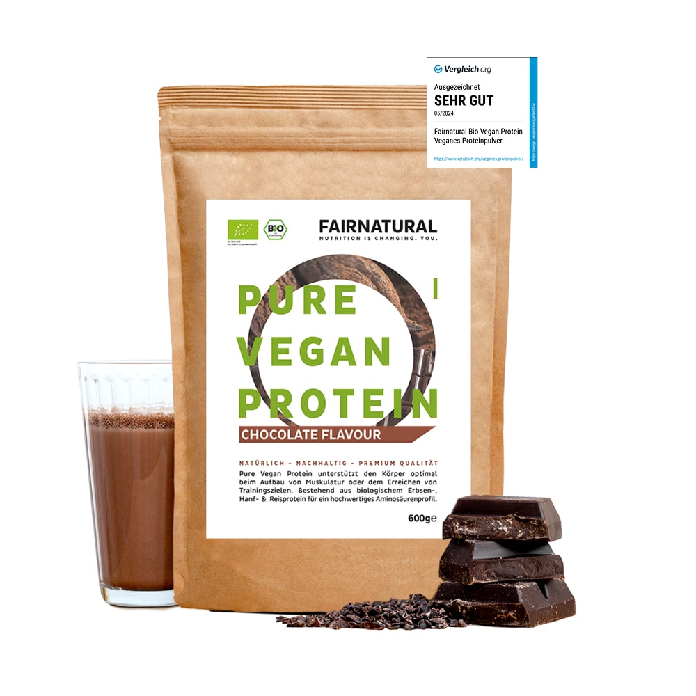 Organic vegan protein powder chocolate without soy