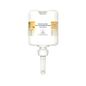 A Tork 420202 hand lotion dispenser in white with a clear nozzle and the words “Sensitive Moisturizing Hand Sanitizer” in small print features a minimalist design focused on dispensing moisturizing lotion, perfect for caring for sensitive skin.