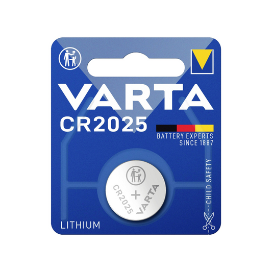 Eine Nahaufnahme einer Lithium-Knopfzelle von Varta AG.
