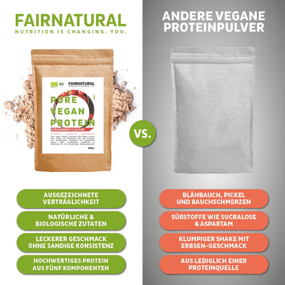 Organic vegan protein powder strawberry without soy
