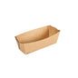 The Viking Slim Brick Box from Duni GmbH is a 1100 ml brown cardboard/PLA tray with upward-sloping sides and slightly curved edges. Made from FSC-certified cardboard, it offers an attractive, eco-friendly packaging option. Dimensions: 225x85x75 mm, package (300 pieces).